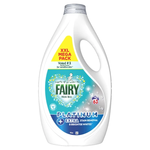Fairy Non Bio Washing Liquid, 63 Washes, 1.953l, Platinum