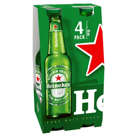Heineken 4Pk Long Neck Nrb - 5% 4X330ML