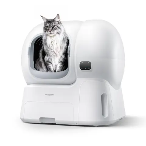homerunPET intelligente, automatische Katzentoilette/Katzenklo, XXL 106 L, automatische Nachfüllung der Katzenstreu, zupfend sichere Ausführung, geeignet für Katzen bis 20 kg