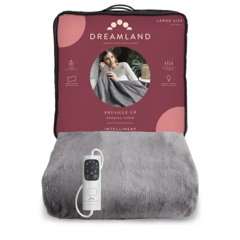 Dreamland Snuggle Up Warming Throw-Grey 120X160cm