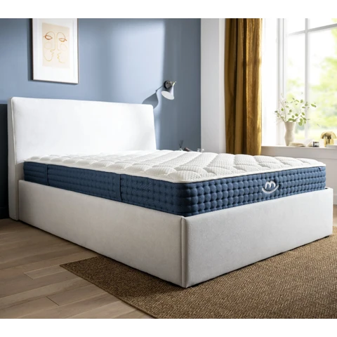 MORPHEA Matelas hybride premium Jade à mémoire de forme et ressorts ensachés - 90 x 190 x 26 cm