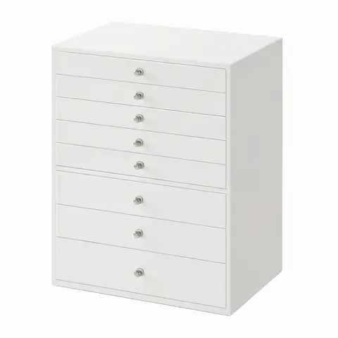 JOYFURNOS Schmuck-Organizer mit Schubladen, 8-stöckige Aufbewahrungsbox, Große Kapazität, Moderne Geschenkidee, Für Schlafzimmer, Weiß