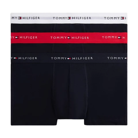 Tommy Hilfiger 3er-Pack Herren-Boxershorts SIGNATURE CTN ESS Rot/Weiß/Desert Sky Größe L