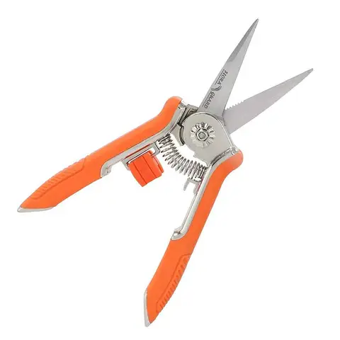 FLORA GUARD Mikrospitze-Geschnittsreiß, 6,5 Zoll Geschnittsscheren mit Soft-Touch-Griff, Edelstahl (Orange)