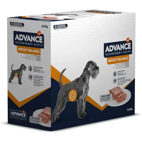 Advance Veterinary Diets Nourriture pour chien équilibre du poids - 8 x 150 g