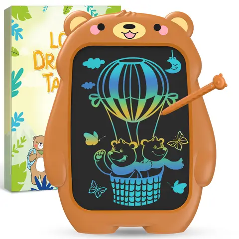 CHEERFUN 10" Braunbär LCD-Tablet. 3-8 Jahre Spielzeug: sicher, löschbar. Ideal als Geburtstags-/Weihnachtsgeschenk für Kinder.
