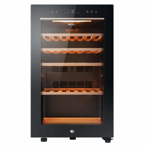 Haier HWS49GA Wine Bank 50 Series 5 Freestanding Wine Cooler 49 Bottles - Black - F Rated