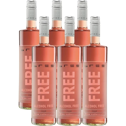 Bree free alkoholfreies Getränk mit Roségeschmack, 6 x 0,75 l