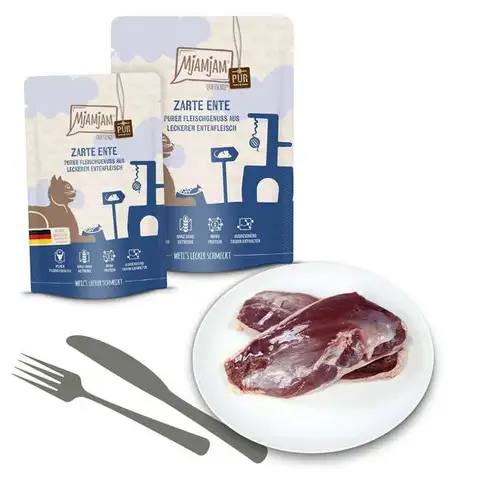 MjAMjAM Quetschie Délice à la viande de canard tendre 300 g x 6
