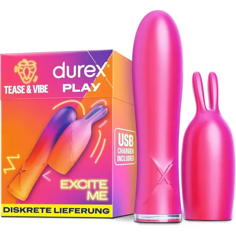 Durex Tease & Vibe Bunny Vibrator Pink 10,4 cm ø 2,5 cm
