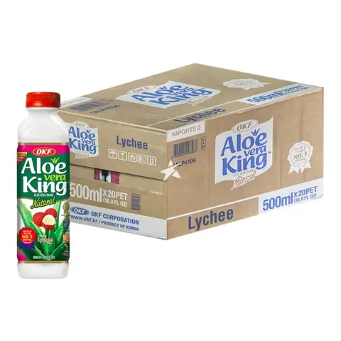 OKF Aloe Vera Drink Lychee 20 x 500 ml 1 Box [inkl. €0,15 Pfand]