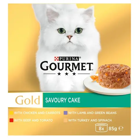 Purina Gourmet Gold Savoury Cake Meat and Vegetables 8 x 85g