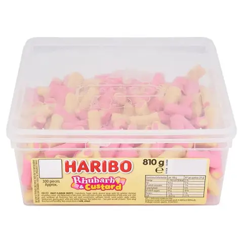 Haribo Tub Rhubarb & Custard 810g