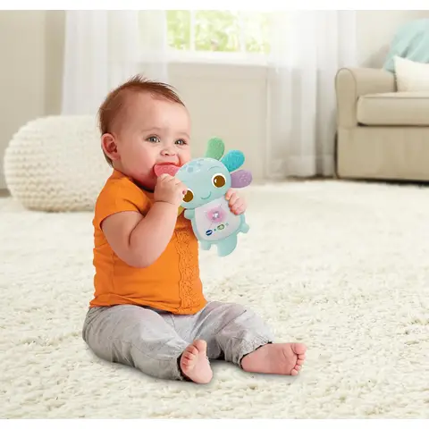 VTech Baby Rainbow Colours Axolotl Teether Toy with Lights & Music Sensory Gift