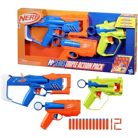 Nerf N Series Triple Action Blaster Pack