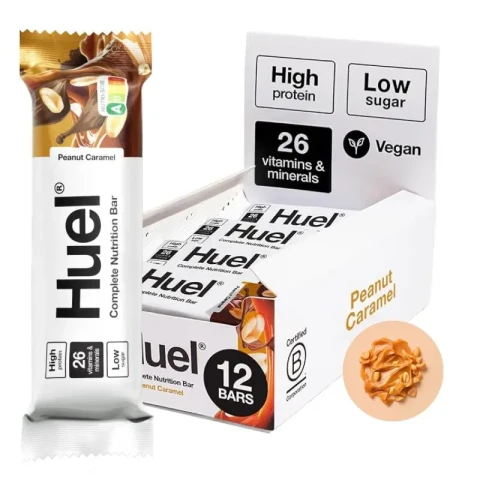 Huel Complete Nutrition Bars, Peanut Caramel, 55g, Pack of 12
