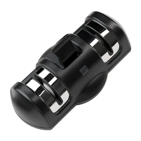 HuoHou Dual-Wheel Knife Sharpener with Suction Base – Diamond & Ceramic Sharpening Wheels, One-Hand Operation, Safe and Compact Design for Kitchen Use