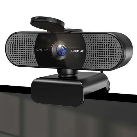 EMEET 1080P Webcam with PDAF Autofocus and Privacy Cover, Plug & Play USB Camera for Windows, macOS, and More，E3130