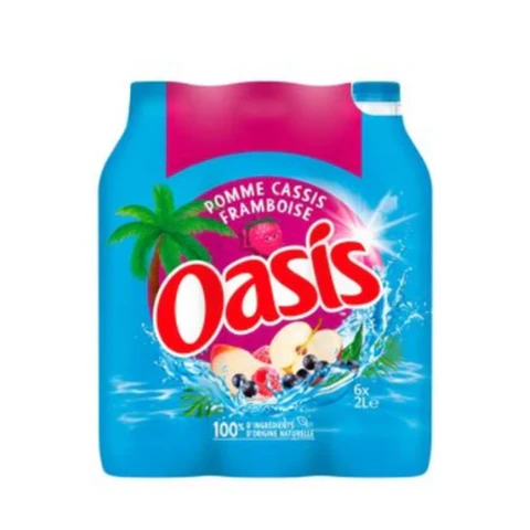 OASIS Jus Pomme Cassis Framboise Lot de 6x2L