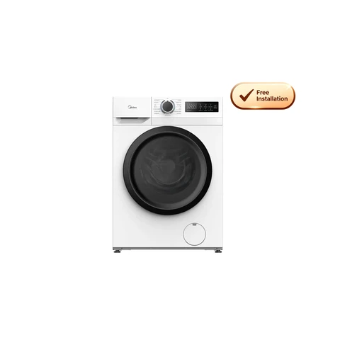 Midea MF110W80BA10/W-UK 8kg 1400 Spin Freestanding Washing Machine, White, A Rated