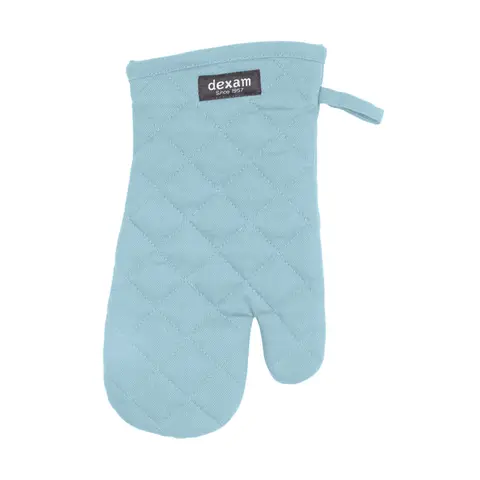 Dexam Single Oven Glove Love Colour 100% Cotton Duck Egg