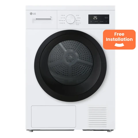 LG RHA1008NWK 8kg Dual Inverter Heat Pump Tumble Dryer - White - A++ Rated