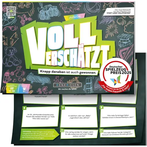 DENKRIESEN - VOLL VERSCHÄTZT! Junior Edition - Knapp daneben ist auch gewonnen.: Familienschätzspiel für Kinder