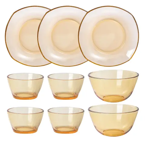 Maxcook Set of 9pcs Glass Dinnerware MCTZ0767