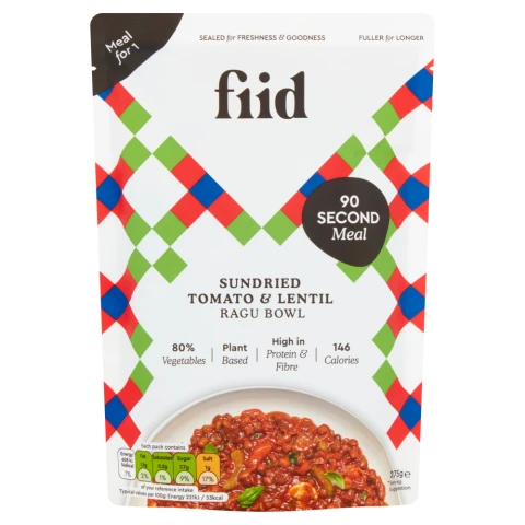 fiid - Rich Sundried Tomato & Lentil Ragu   - 8 x 275g