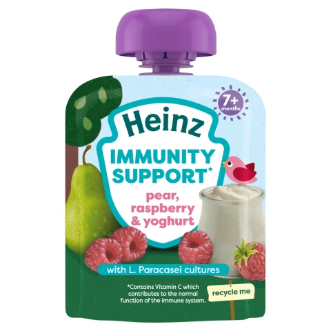 Heinz Baby Immunity Support Pear, Raspberry Yoghurt 7+ Months 85G