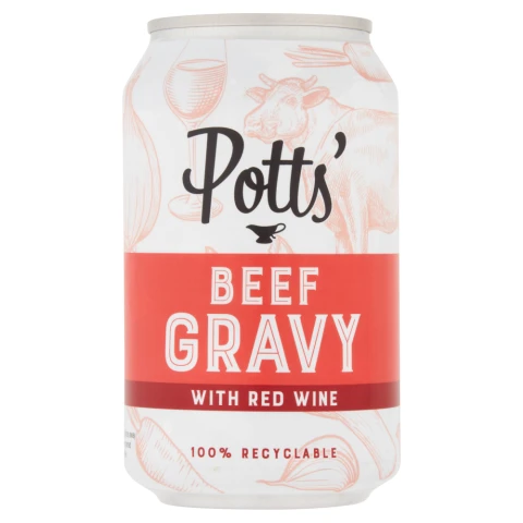 Potts - Beef & Red Wine Gravy Can - 330g