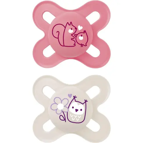 MAM Start Cute 0-2 mth Soother x 2 pink