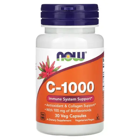 NOW Foods Vitamin C Immune 1000mg Vegan Capsules - 30 Capsules