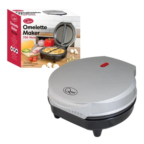 Quest 750W Omelette Maker, NC Series, Non-Stick Cooking Plates, Model 35640