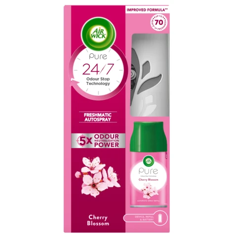 Air Wick Pure Cherry Blossom Freshmatic Autospray 250ml Lasts for up to 70 days