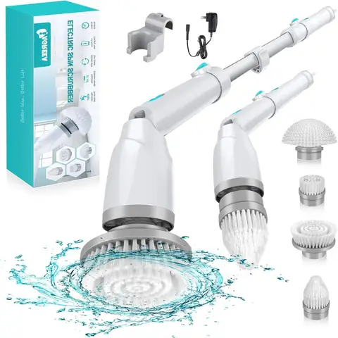 Iagreea Electric Spin Scrubber, New Design, Black & White