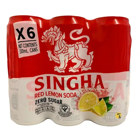 SINGHA Original Red Lemon Soda 330ml x 6 pcs