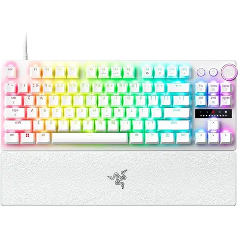 Razer Huntsman V3 Pro Tenkeyless Keyboard - White Ed. - US Layout