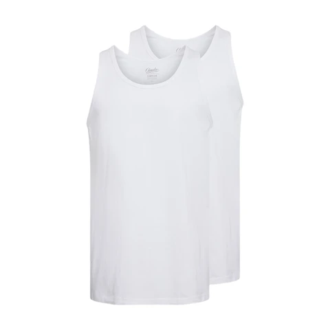 Claudio 2er-Pack Tanktops aus Baumwolle Weiß S