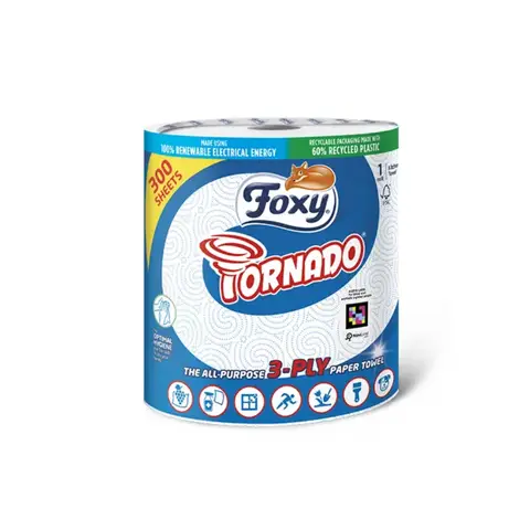Foxy Tornado Kitchen 1 Roll 3 Ply