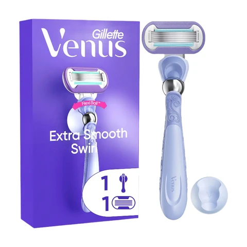 GILLETTE VENUS Swirl - Rasoir Extra Smooth + 1 Recharge - 1 Unité