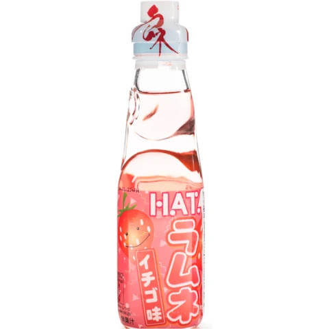 HATA KOSEN Boisson gazeuse Ramune saveur fraise - 200 ml