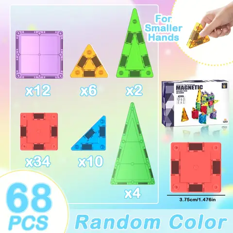 XINQIYUAN Bildungstoys magnetic tiles magnetspielzeug magnetkugeln kinder Qiyuan Bildungstoys Magnetische Welt-Platz Bausteine, 100 Stück(2)