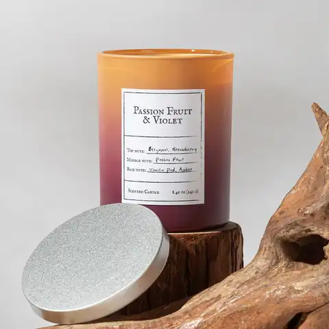 Zooly Dopamine Gradient-Colored Scented Candle - Passion Fruit & Violet, 240G, 1PC