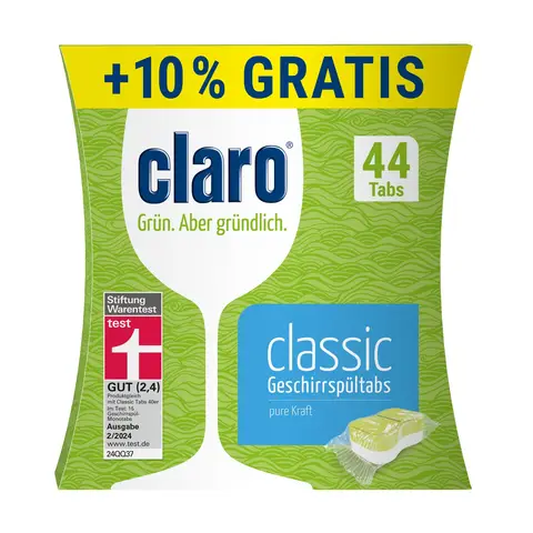 Claro Classic Spülmaschinentabs 40 Tabs