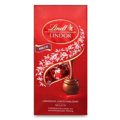 Lindt LINDOR Milchschokolade Kugelbeutel, 137 g