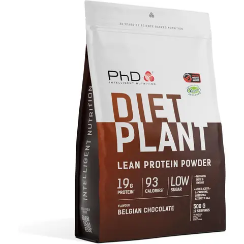 PhD Diet Plant Protein Nutrition Powder Belgian Chocolate Flavour - 500g