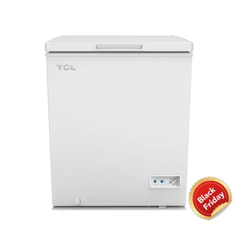 TCL CF126EWE0 Gefrierschrank 98L mit Aufbewahrungskorb, Gegengewicht-Deckel, geeignet für verschiedene Anwendungsszenarien, einstellbarer Temperaturregler, verstellbare Füße [Energieklasse E]
