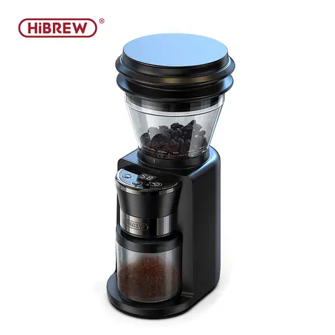 HiBREW G3 Electric Coffee Grinder, 34-Gear Scale, 210g Bean Container, 100g Powder Tank, 48mm Conical Burr, Anti-Static Function, Manual/Auto Mode