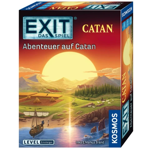 Kosmos 684983 EXIT - Das Spiel - Abenteuer auf Catan, Level: Einsteiger, Escape Room Spiel, Exit Game für 1-4 Spieler ab 10 Jahre, Gesellschaftsspiel